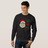 Santa Claus Ugly KerstSweater Ho Ho Ho Trui (Voorkant volledig)