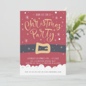 Santa Claus | Uitnodiging feestdag (Staand voorkant)