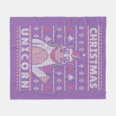 santa claus unicorn kerst fleece deken (Voorkant (Horizontaal))