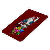 Santa Claus US Flag Jacket Magneet (Linkerzijde)
