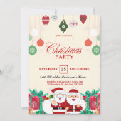 Santa Claus Vakantie Uitnodigingen (Voorkant)