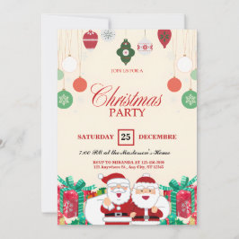 Santa Claus Vakantie Uitnodigingen 