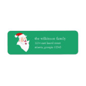 Santa Claus | Vakantielabel Etiket (Voorkant)