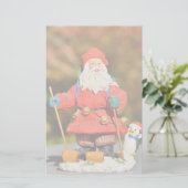 Santa Claus-versiering Briefpapier (Staand voorkant)