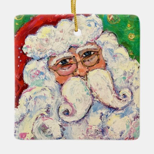 Santa Claus-versiering Keramisch Ornament (Voorkant)