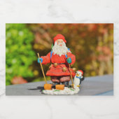 Santa Claus-versiering Voedselcontainer Etiket (Enkel label)
