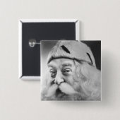 Santa Claus Vierkante Button 5,1 Cm (Voorkant /achterkant)