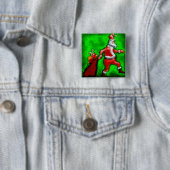 Santa Claus Vierkante Button 5,1 Cm (In situ)