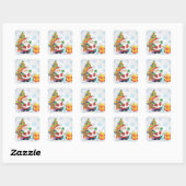 Santa Claus Vierkante Sticker (Vel)