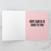 SANTA CLAUS VINTAGE KERSTMIS WENSKAART BEDANKKAART (Binnen)