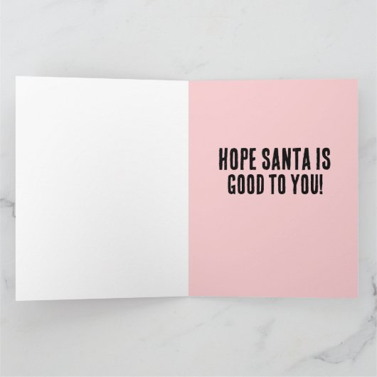 SANTA CLAUS VINTAGE KERSTMIS WENSKAART BEDANKKAART (Binnen)