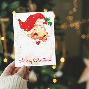 Santa Claus Vintage Kerstvakantie Briefkaart