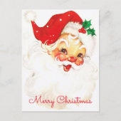 Santa Claus Vintage Kerstvakantie Briefkaart (Voorkant)