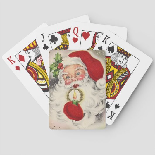 Santa Claus Vintage Pokerkaarten (Achterkant)