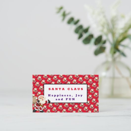 Santa Claus Visitekaartje (Staand voorkant)