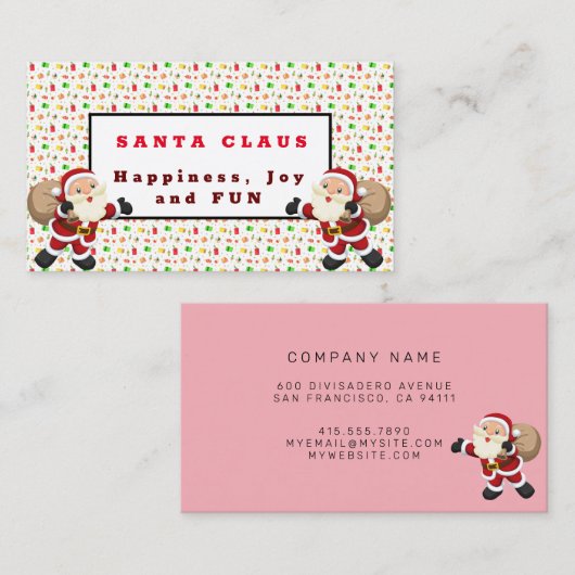 Santa Claus Visitekaartje (Voorkant / Achterkant)