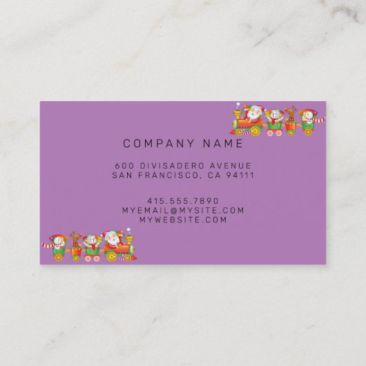 Santa Claus Visitekaartje (Achterkant)