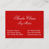 Santa Claus Visitekaartje (Achterkant)