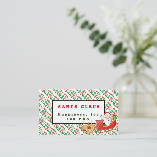 Santa Claus Visitekaartje (Staand voorkant)