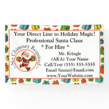 Santa Claus Visitekaartje Banner Holiday Magic