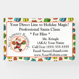 Santa Claus Visitekaartje Banner Holiday Magic