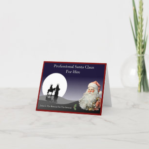 Santa Claus Visitekaartje Dank u Bedankkaart