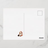 Santa Claus Visitekaartje Goud Briefkaart (Achterkant)