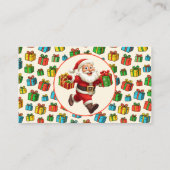 Santa Claus Visitekaartje Holiday Magic (Achterkant)