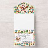 Santa Claus Visitekaartje Holiday Magic All In One Uitnodiging (Binnen)