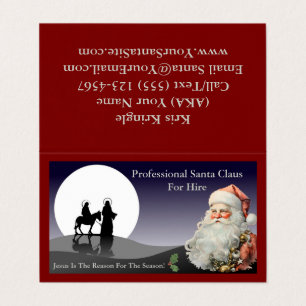 Santa Claus Visitekaartje Jesus is de reden voor d Kaart