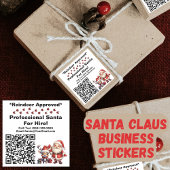 Santa Claus Visitekaartje Vierkante Sticker