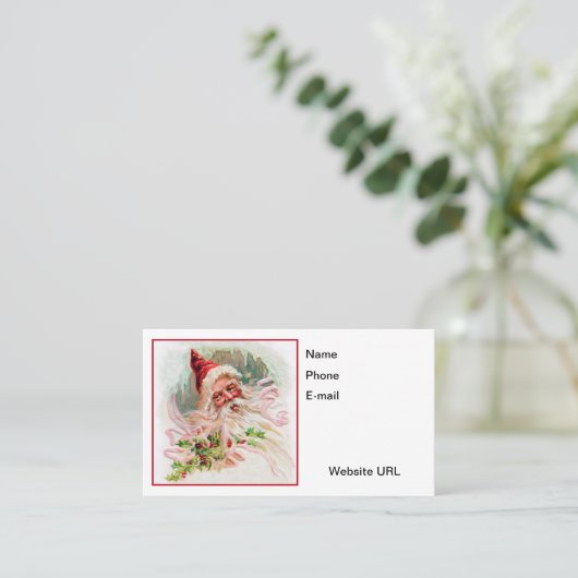 Santa Claus Visitekaartjes (Staand voorkant)