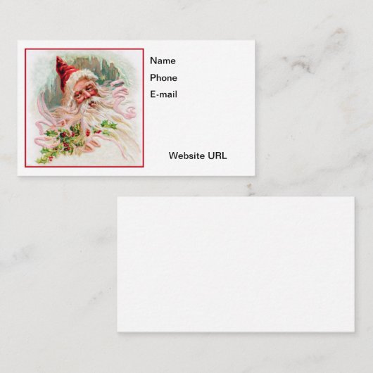 Santa Claus Visitekaartjes (Voorkant / Achterkant)