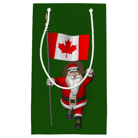 Santa Claus Visiting Canada Klein Cadeauzakje (Voorkant)