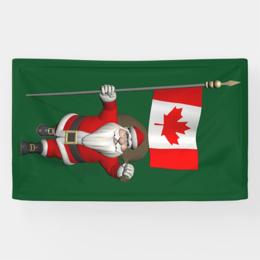 Santa Claus Visiting Canada Spandoek (Horizontaal)