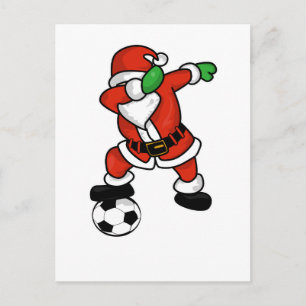 Santa Claus voetbal dab dans lelijke kerst T-shirt Feestdagenkaart