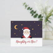 Santa Claus vraagt stoute of prettige kerstnacht (Staand voorkant)