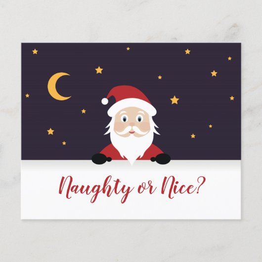 Santa Claus vraagt stoute of prettige kerstnacht (Voorkant)