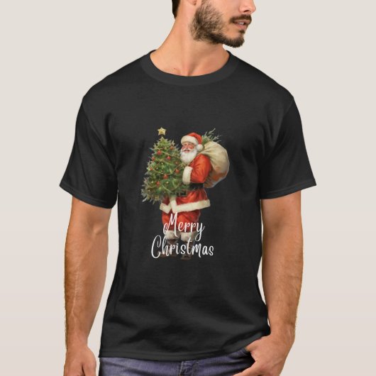 Santa Claus - Vrolijk kerstfeest T-shirt (Voorkant)