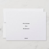 Santa Claus vulling kousen met speelgoed Kerstmis Feestdagenkaart (Achterkant)