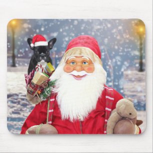 Santa Claus w kerstcadeaus French Bulldog Muismat