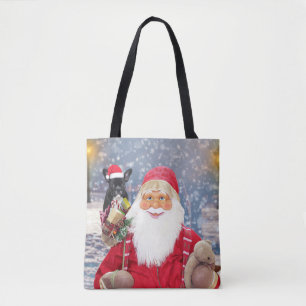 Santa Claus w kerstcadeaus French Bulldog Tote Bag