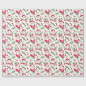 Santa Claus waterverf vrolijke vibe Cadeaupapier (Vlak)