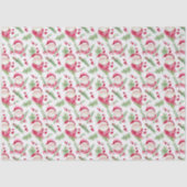 Santa Claus waterverf vrolijke vibe Tissuepapier (Voorkant)