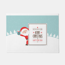 Santa Claus, we wensen je een prettige kerstklep. Deurmat