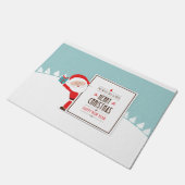 Santa Claus, we wensen je een prettige kerstklep. Deurmat (Schuin)