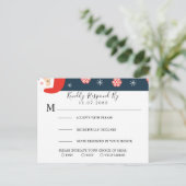 Santa Claus Wedding RSVP-kaart Uitnodiging Briefkaart (Staand voorkant)