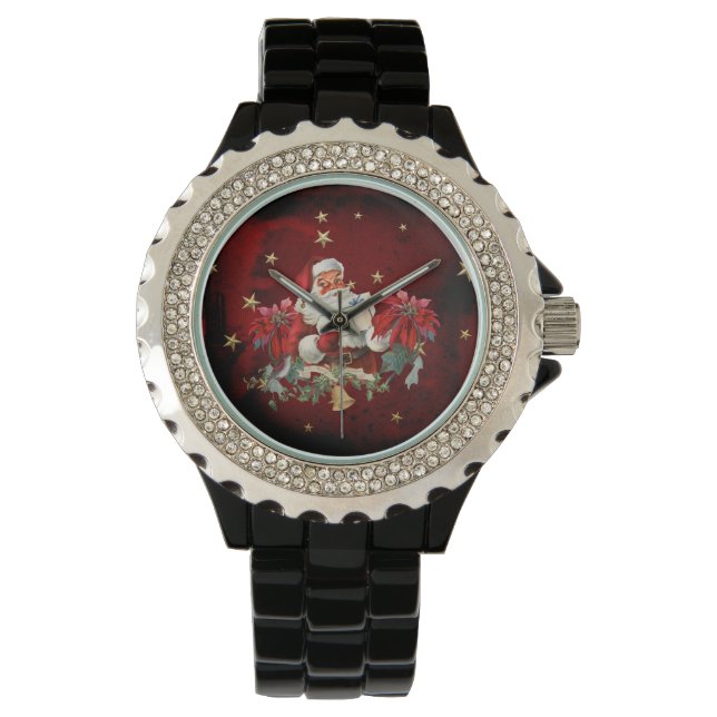 Santa Claus wens je een vrolijk kerstfeest toe Horloge (Voorkant)