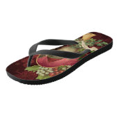 Santa Claus wens je een vrolijk kerstfeest toe Teenslippers (Schuin)