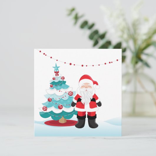 Santa Claus Wenskaart Kaart (Staand voorkant)